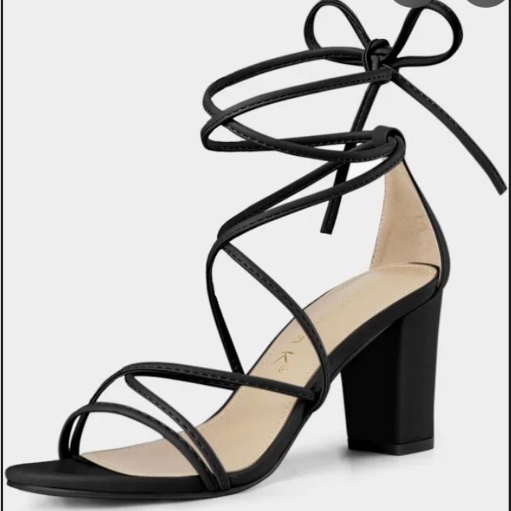 Elegant Black Strappy Heels